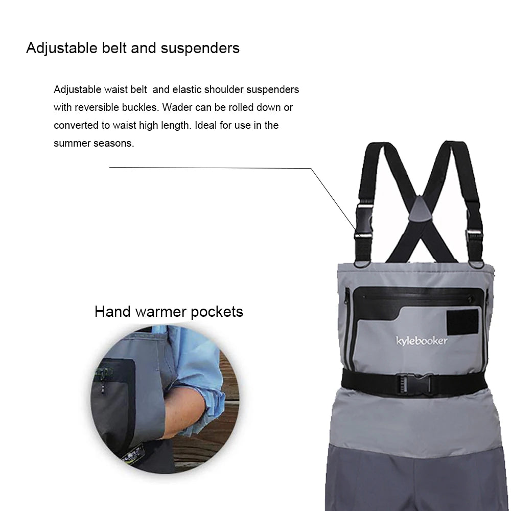 5-Layer Breathable Stockingfoot Fishing Chest Waders