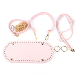 DIY Handmade Backpack Bag Accessories Leather Bag Bottom With Hardware Drawstring Bag Set Women Handbag Handle Shoulder Strap