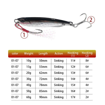 Atriptime Metal Cast Jig Spoon (10-50g)
