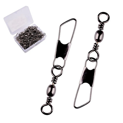 Brass Barrel Swivels with Interlock Snaps (50 Pack)