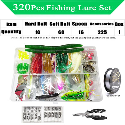 Soft and Hard Bait Lure Kit with Box