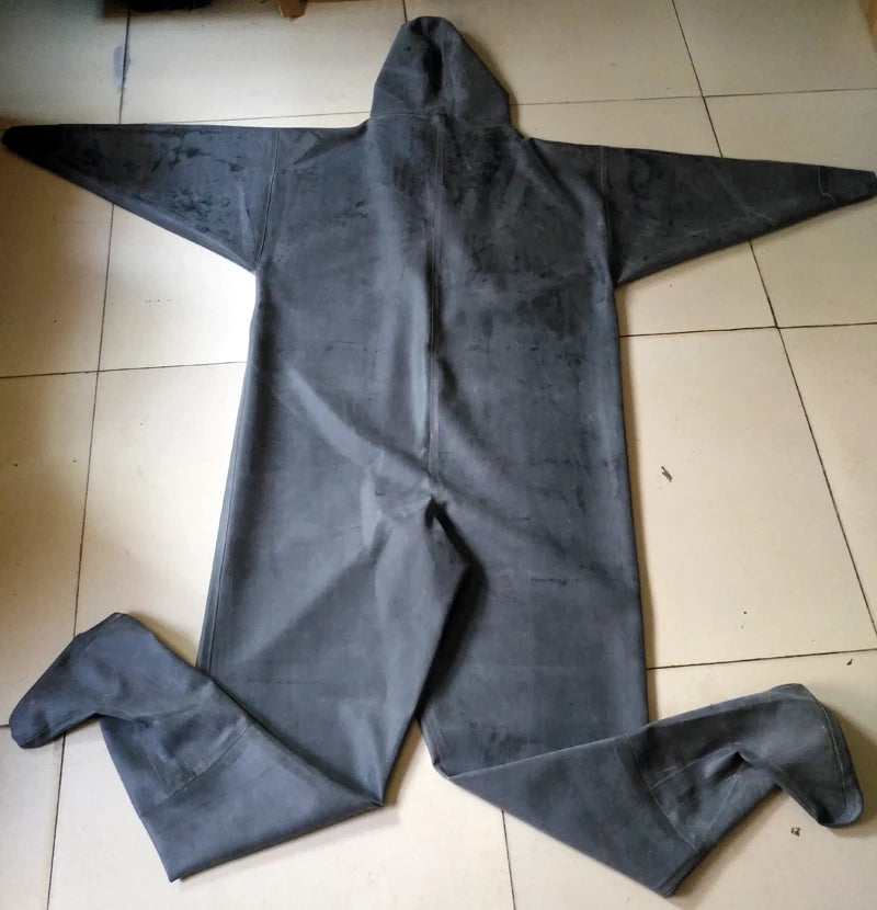 1mm Rubber Zip Wader Suit with Socks