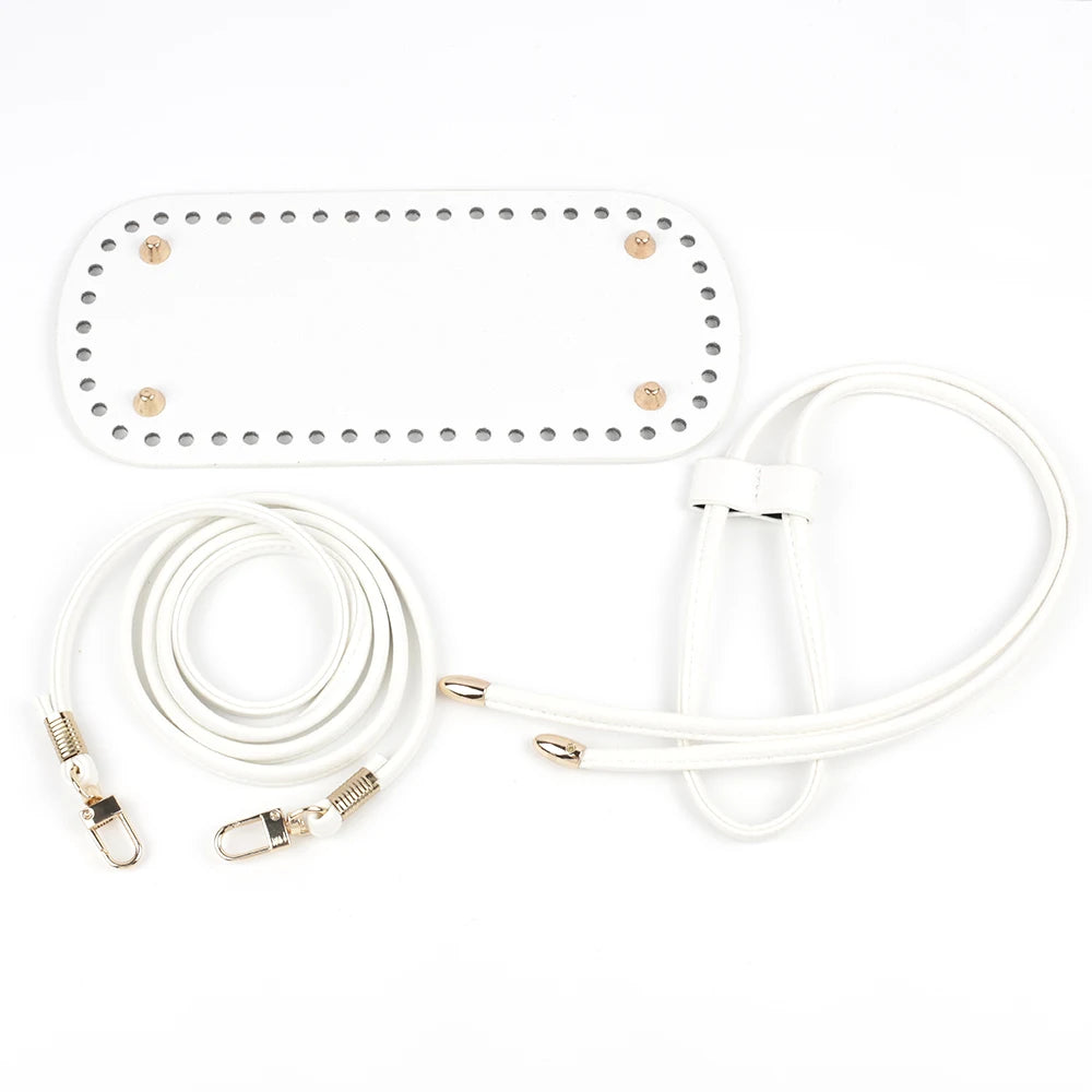 DIY Handmade Backpack Bag Accessories Leather Bag Bottom With Hardware Drawstring Bag Set Women Handbag Handle Shoulder Strap