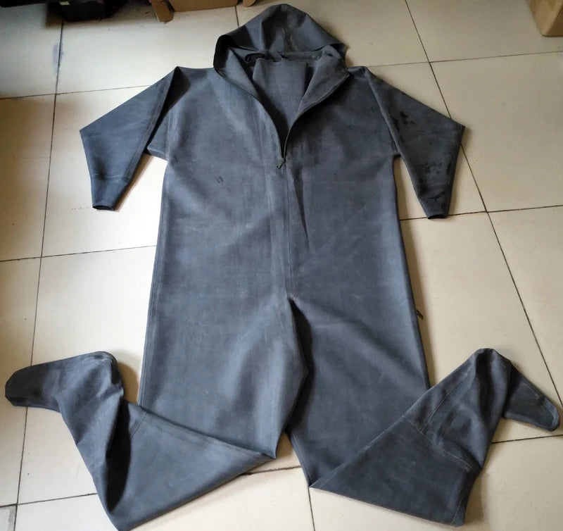 1mm Rubber Zip Wader Suit with Socks