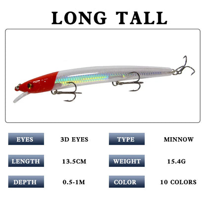 Long Shot Minnow Crankbait 135mm