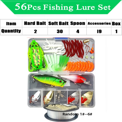 Soft and Hard Bait Lure Kit with Box
