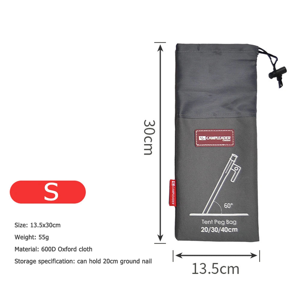 Outdoor Camping Equipment Stake Storage Bags Tent Accessories Hammer Wind Rope Tent Pegs Nails Storage Bag