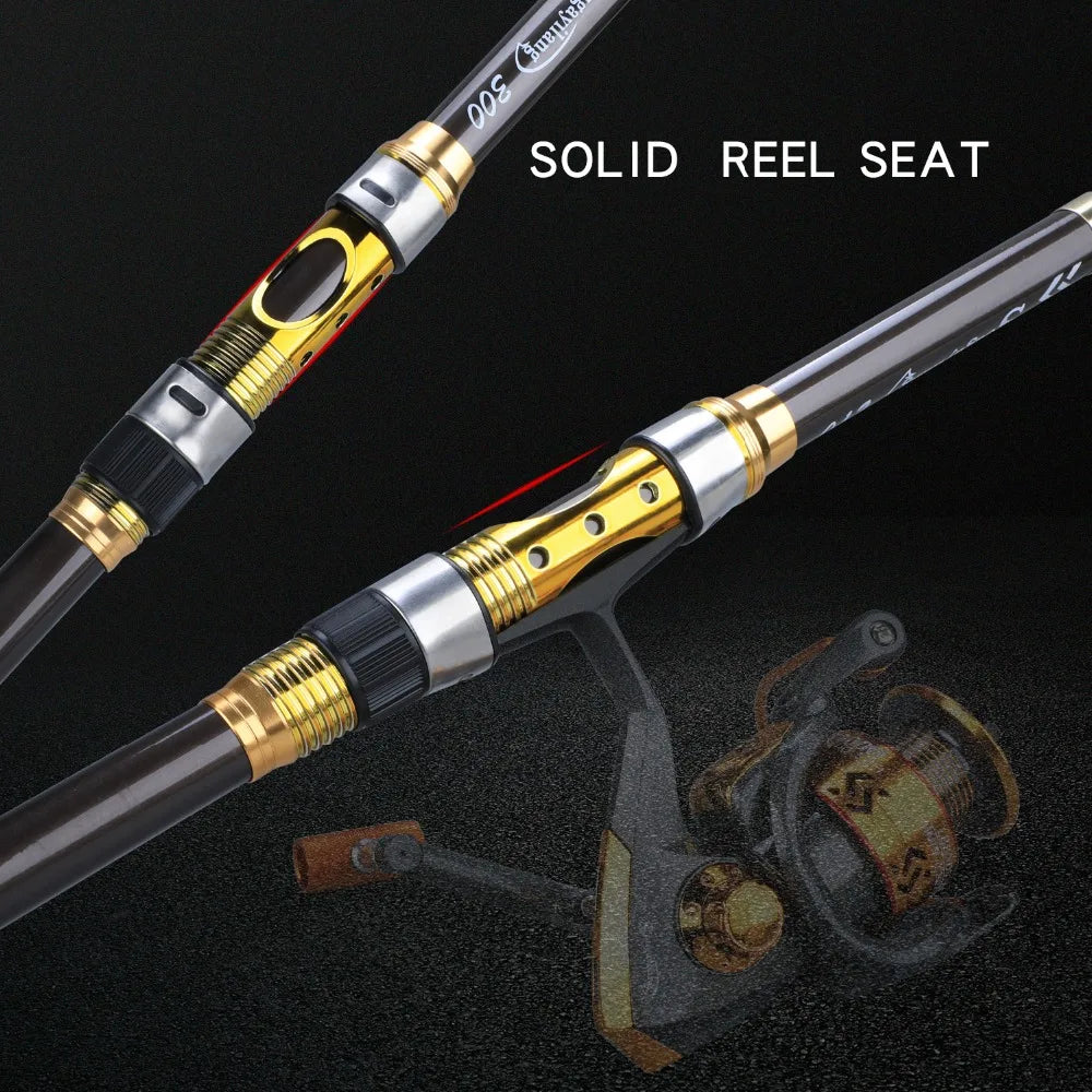 Sougayilang 2.1m-3.6m Spinning Fishing Rod Carbon Trout Carp Telescopic Fishing Pole Lure Fishing Rod Tackle