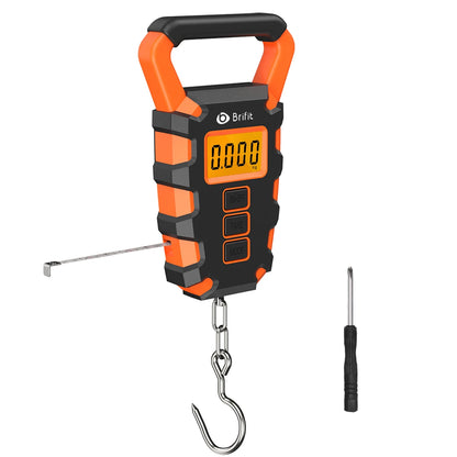Digital Fish Scale with Tape Measure, 50kg / 110lb