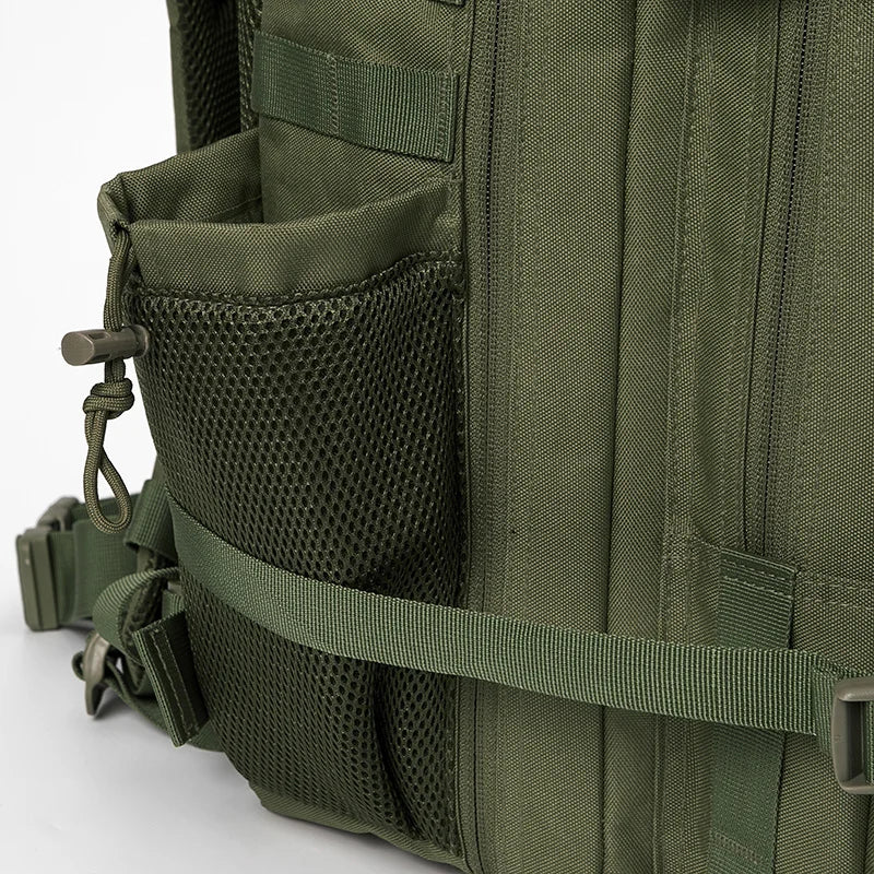 45L Tactical Backpack Survival Bag Hunting MOLLE Backpack GYM For Men EDC Outdoor Hiking Rucksack With Bottle Holder