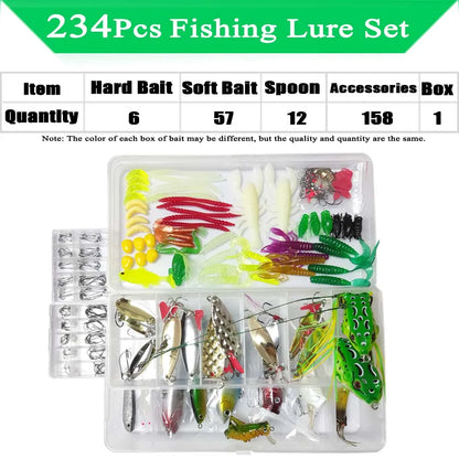 Soft and Hard Bait Lure Kit with Box