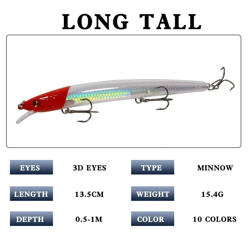 Long Shot Minnow Crankbait 135mm