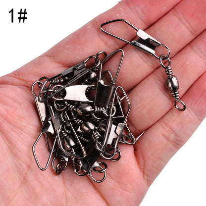 Brass Barrel Swivels with Interlock Snaps (50 Pack)