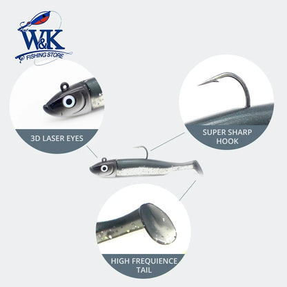 Inshore Paddle Tail Soft Lure and Jig Head Kit