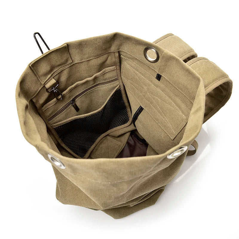 High-quality canvas mountaineering backpack large capacity