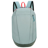 Light gray lightweight travel backpack front view