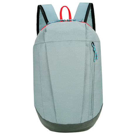 Light gray lightweight travel backpack front view