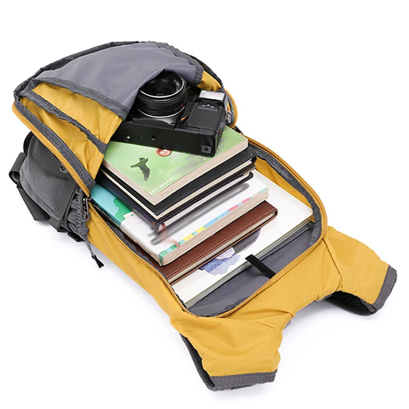 Lightweight hiking backpack 20L in yellow with large capacity