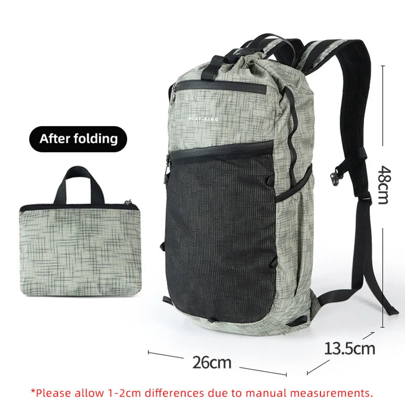 Lightweight trekking backpack with durable straps
