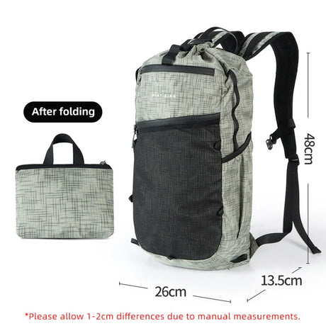 Lightweight trekking backpack with durable straps