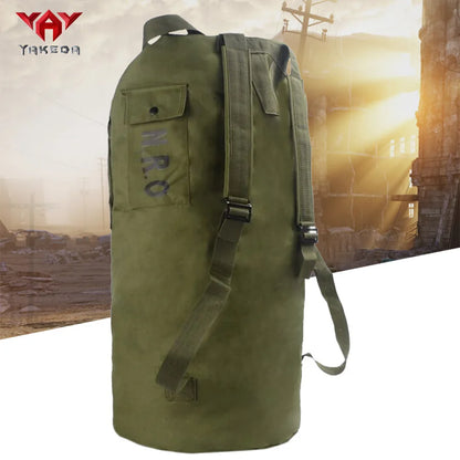 Mountaineering travel backpack in cavalry green