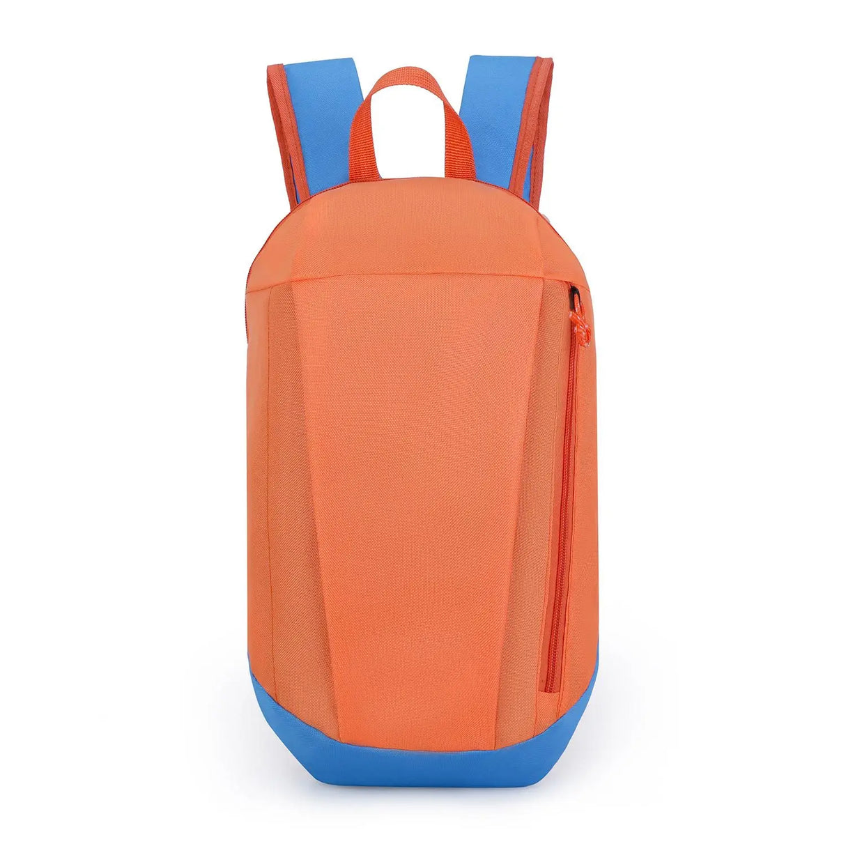 Orange lightweight hiking backpack front view