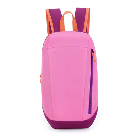 Pink lightweight travel backpack front view