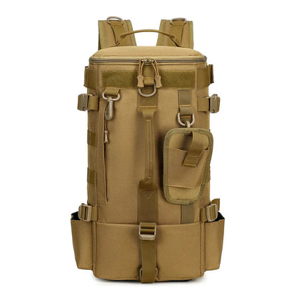 Tactical Fishing Backpack Tackle Bag with Rod Holders Fish Equipment Storage Molle Camping Hiking Outdoor Multifunctional Bag