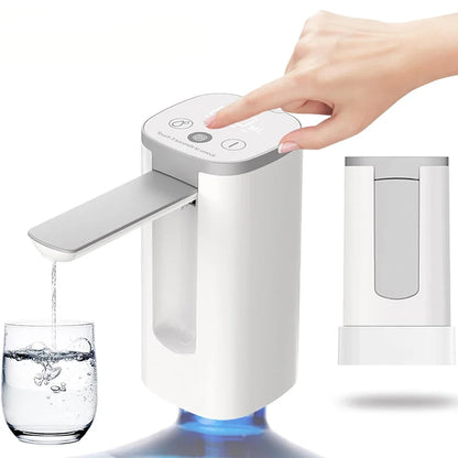 LED Display Water Bottle Pump Foldable Electric 1200mah Type C Rechargeable Automatic Stop Touch Button 3 Quantitative Settings