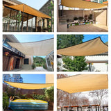 New Outdoor Garden Sunshade Net for Camping Pergola Carport Balcony Sunscreen Breathable Cooling Rectangle Pool Sunshade Sail