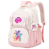 My Little Pony Large Capacity Backpack Cartoon Daypack Travel Commute Knapsack Schoolbag for Kids Girls Mochila With Coin Purse