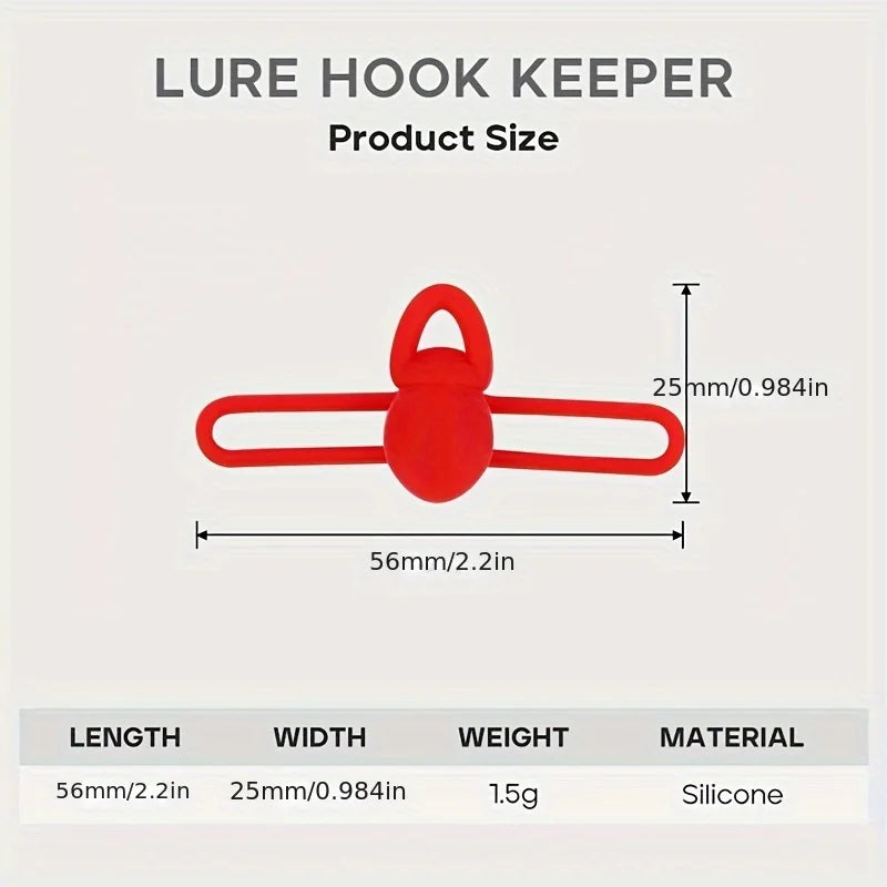 Silicone Fishing Rod Hook Keepers (5 Pack)