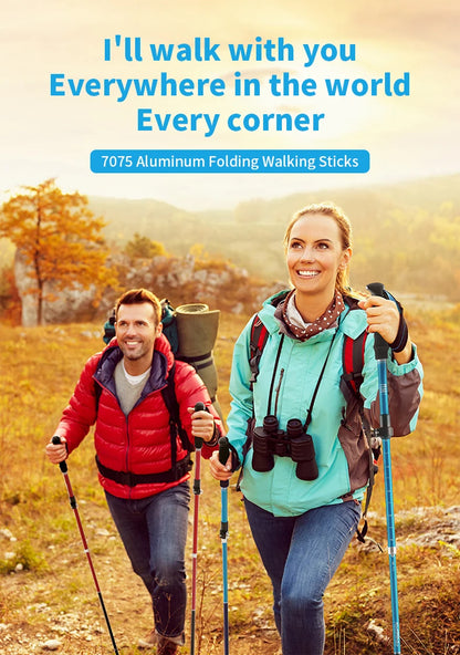 Naturehike 2026 New Trekking Poles Ultralight Folding 1Pcs Walking Cane High Load Aluminum Hiking Walking Telescopic Stick