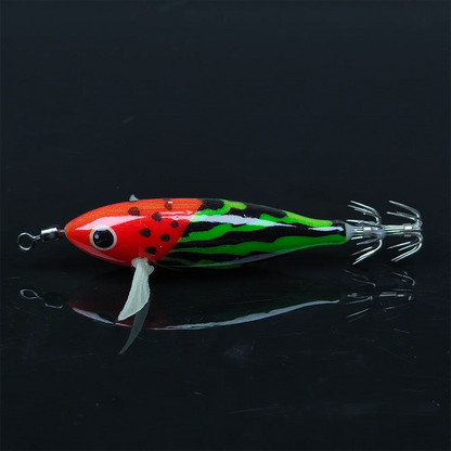 Horizontal Glow Squid Jigs with Double Hooks (5 Pack)