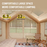Outdoor Inflatable Tent Quick Setup Camping Tent 3/4P Overnight Rainproof Thickeneded Picnic Large Thickeneded Cabin Family