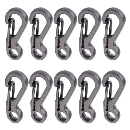 10Pcs/lot Mini Carabiner Paracord Tactical Gear Hooks Key Chain Camping EDC Survival Climbing SF Spring Backpack Clasps Keychain