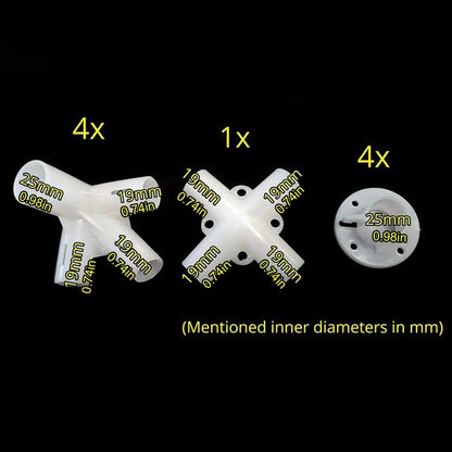 Straight Elbow Cross Connectors Canopy Awning Tent Pipe 5-Way Corner Furniture Supplies for Mountaineering Campers