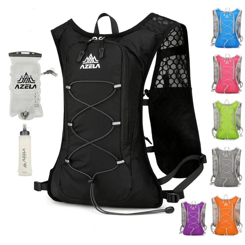 8L Running Hydration Vest Backpack Men Women Outdoor Sport Bags Trail Marathon Jogging Hiking Backpack Option Water Bag Flask