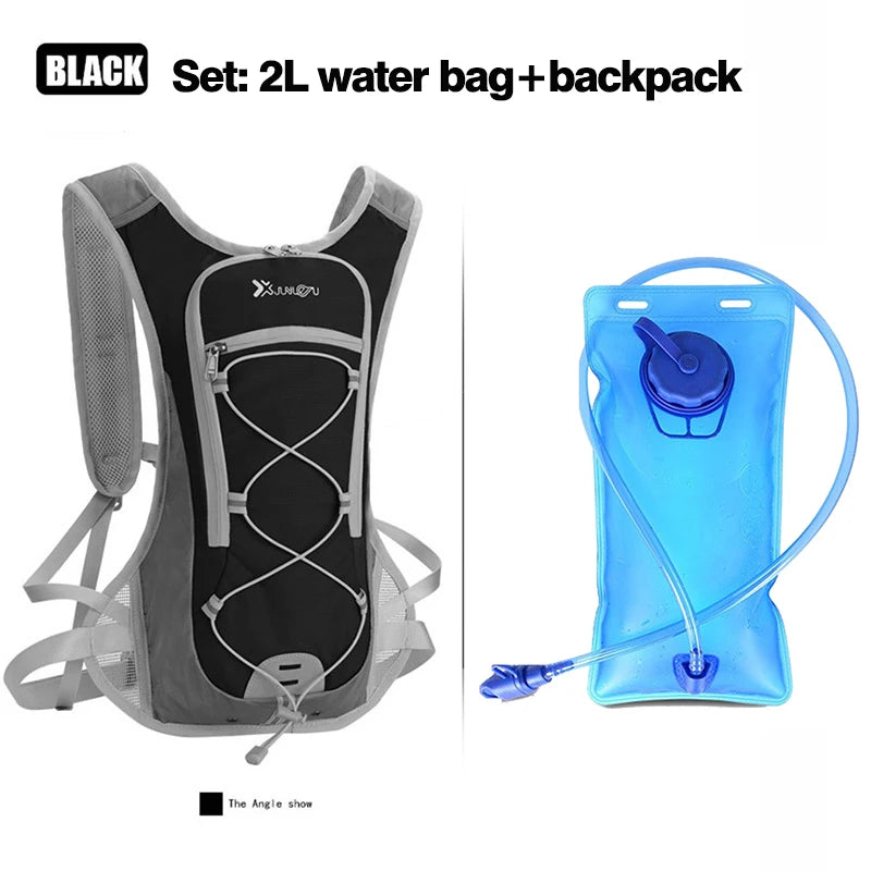 Cycling Backpack Water Bag Set 2L MTB Bike Hydration Pack Bicycle Knapsack Water Bags Mountaineering Running Backpack 2Liters