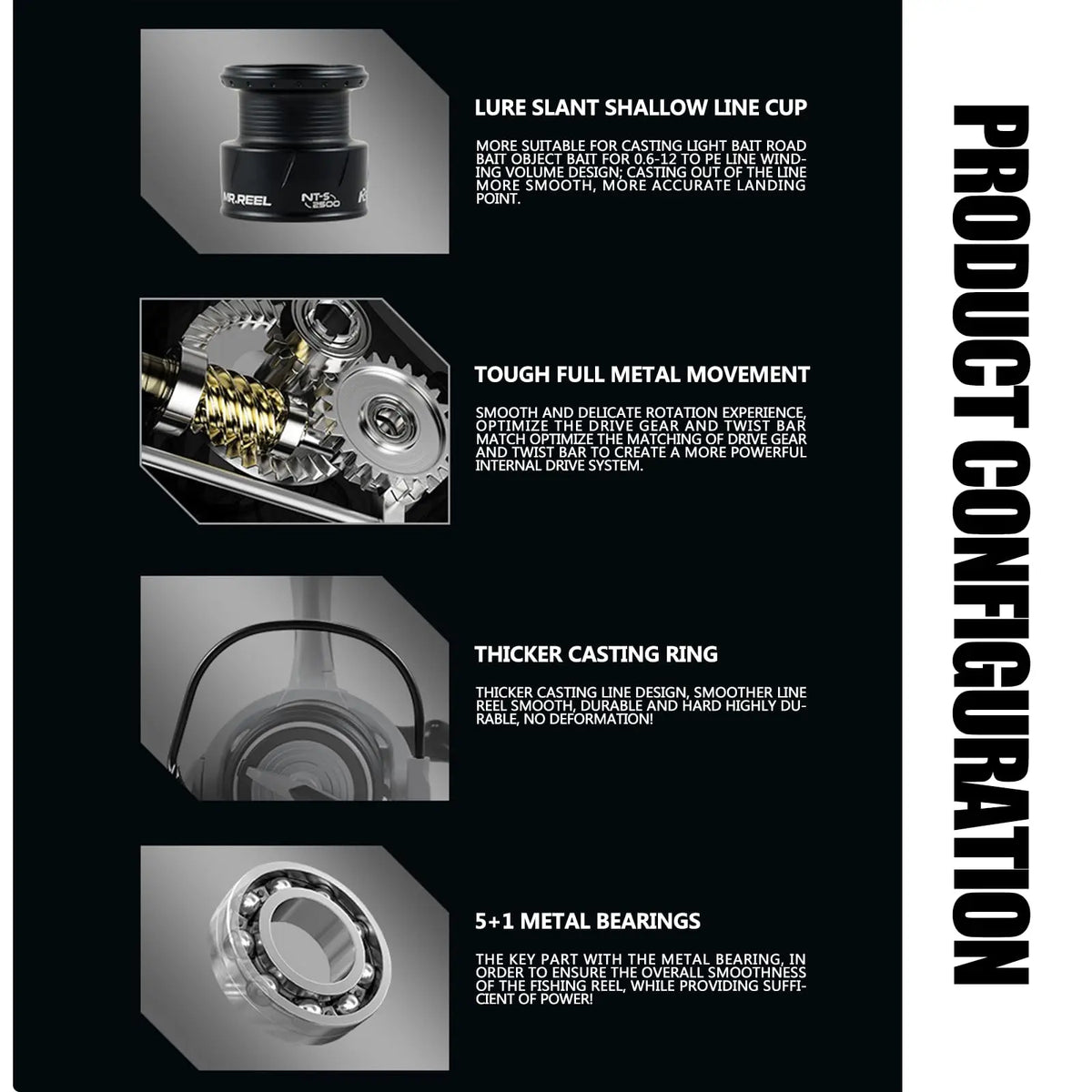 MR.REEL CNC Metal Arm Spinning Reel
