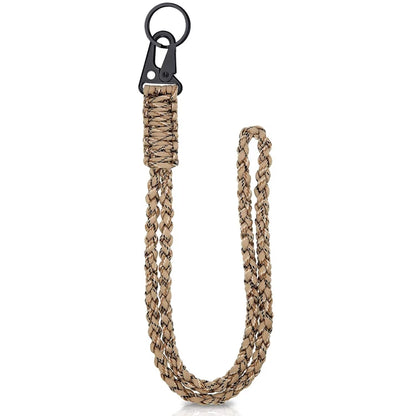 Heavy Duty Braided 550 Paracord Neck Lanyard Keychain Survival Parachute Rope Lanyard Necklace HK Clip Key Ring Outdoor Tools