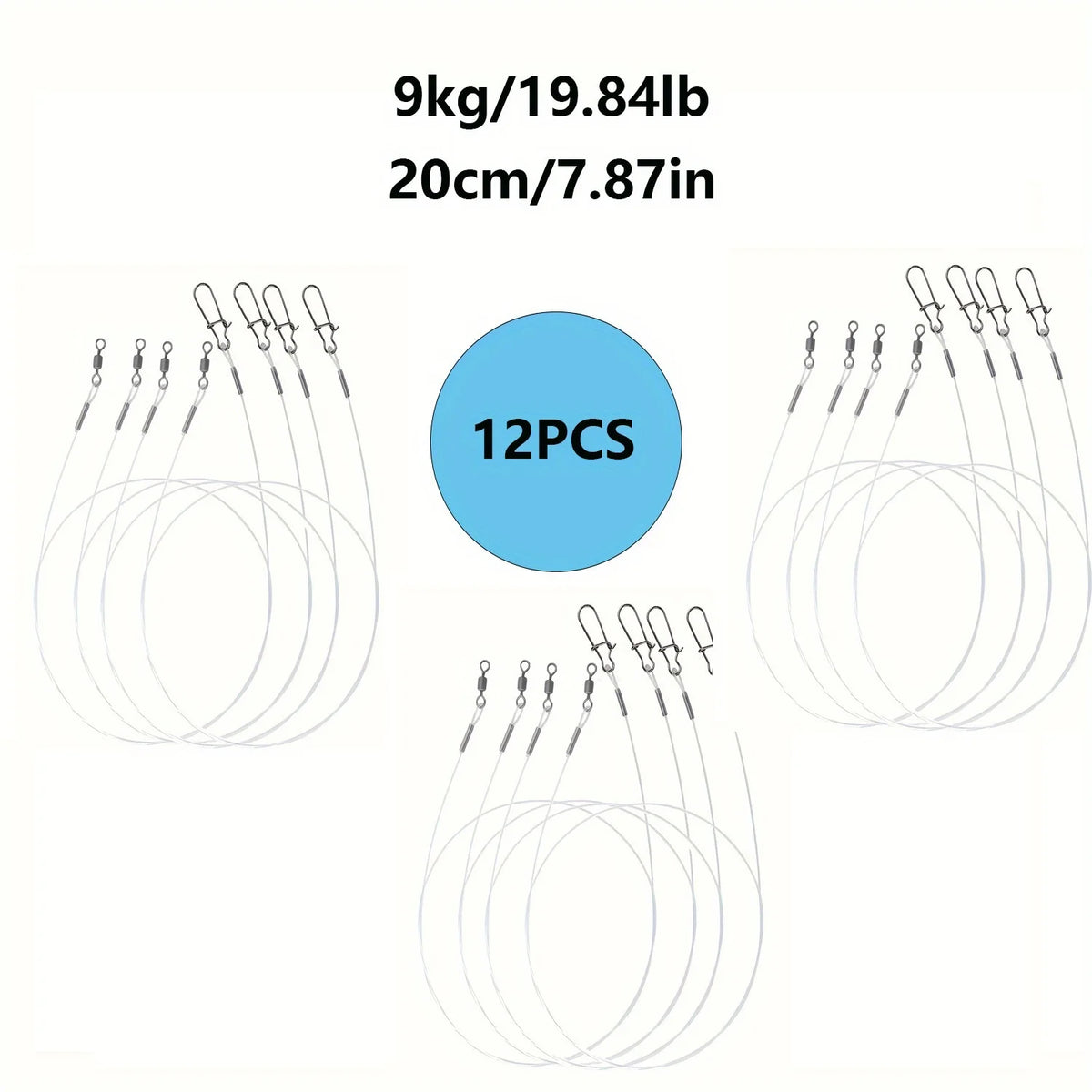 Fluorocarbon Leaders with Quick Lock (12 Pack)