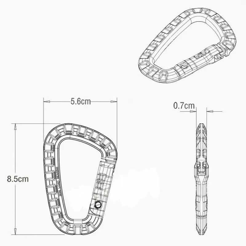 5pcs Tac Link Molle Belt D Buckle Clip ITW Keychain Outdoor Backpack Carabiner Hook Camping Climbing Equipment EDC Multi Tool