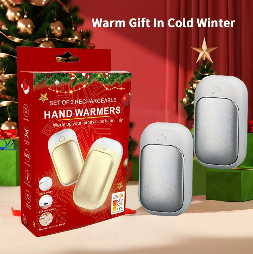 Magnetic Rechargeable Hand Warmer (2-Piece Set)