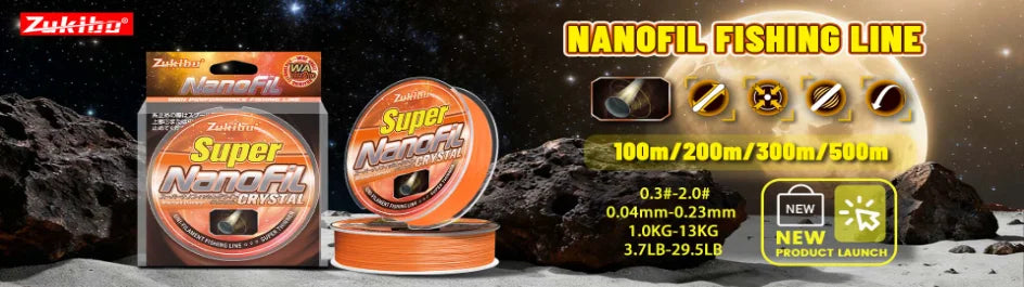 ZUKIBO 99% Fluorocarbon Fishing Line 100m