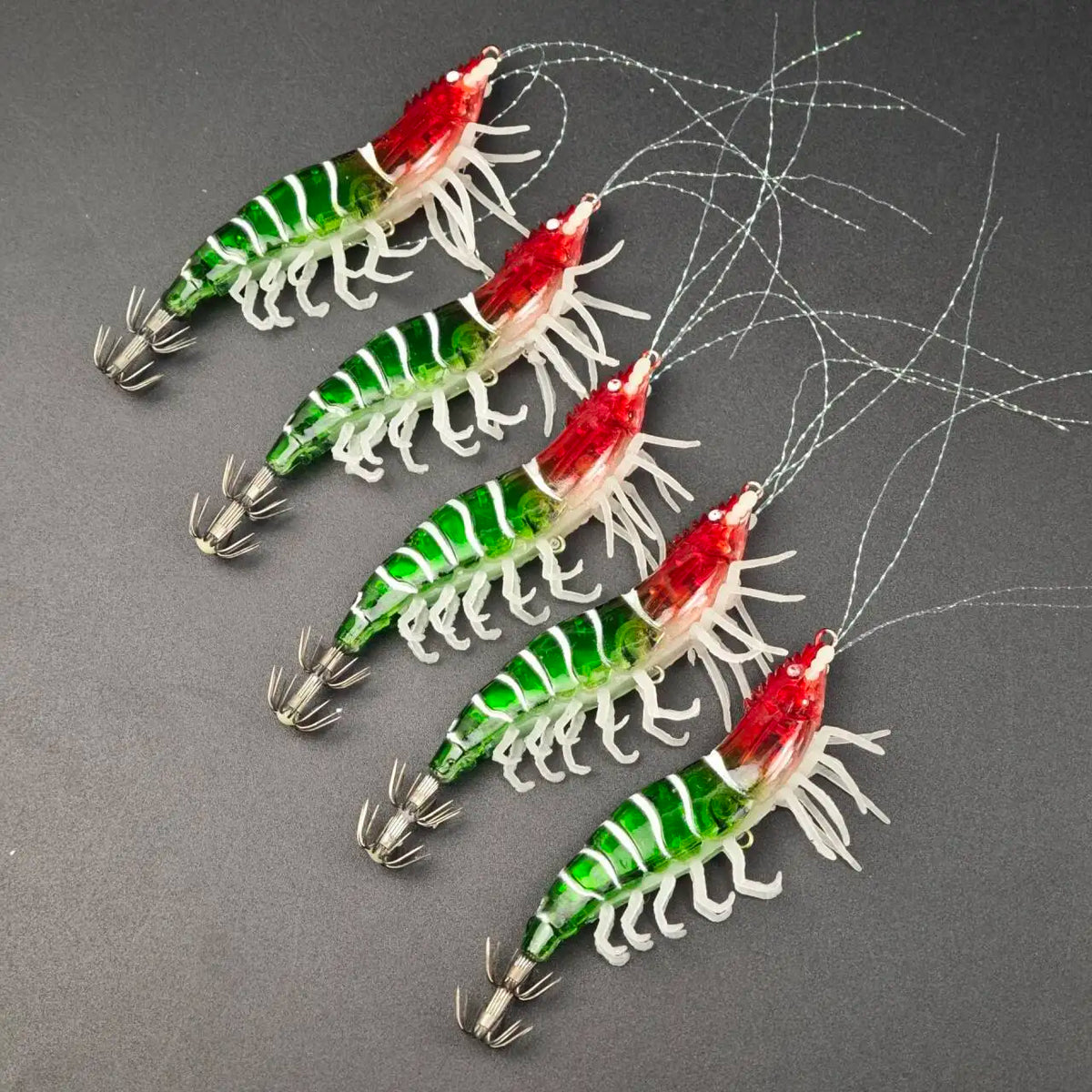 Ackibbik Glow Shrimp Lures (5 Pack)