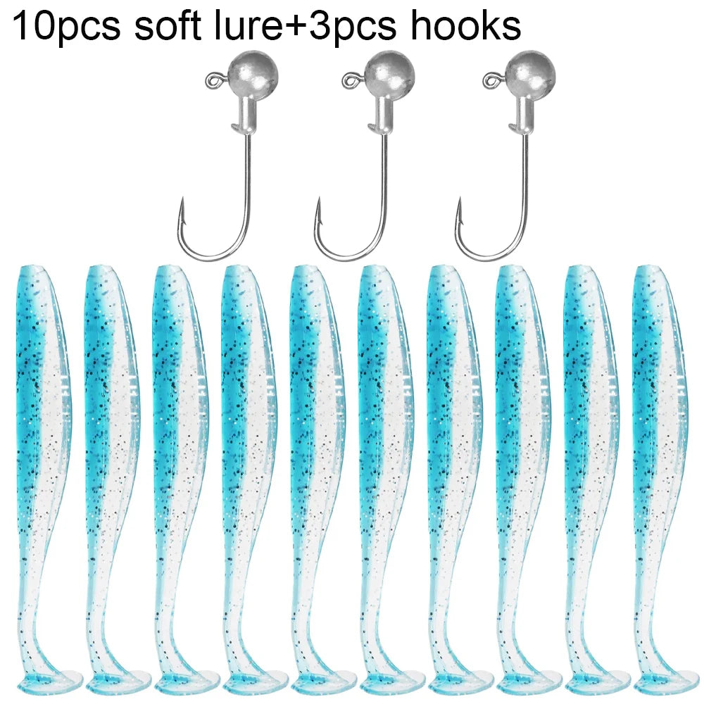 GOBAIT T-Tail Worm and Jig Head Kit