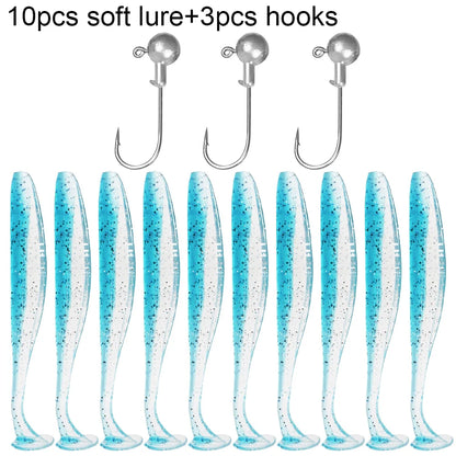 GOBAIT T-Tail Worm and Jig Head Kit