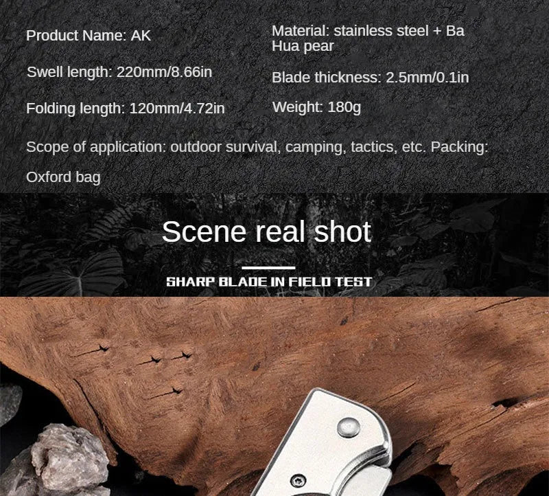Heavy Duty Foldable Knife with High Hardness and Versatile Functions for Outdoor Activities