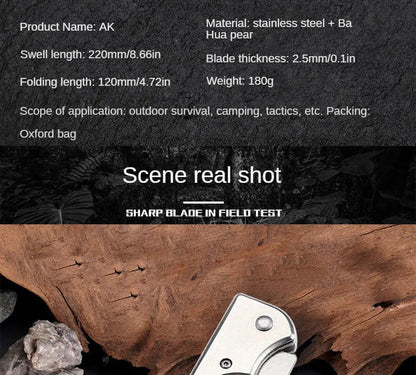 Heavy Duty Foldable Knife with High Hardness and Versatile Functions for Outdoor Activities